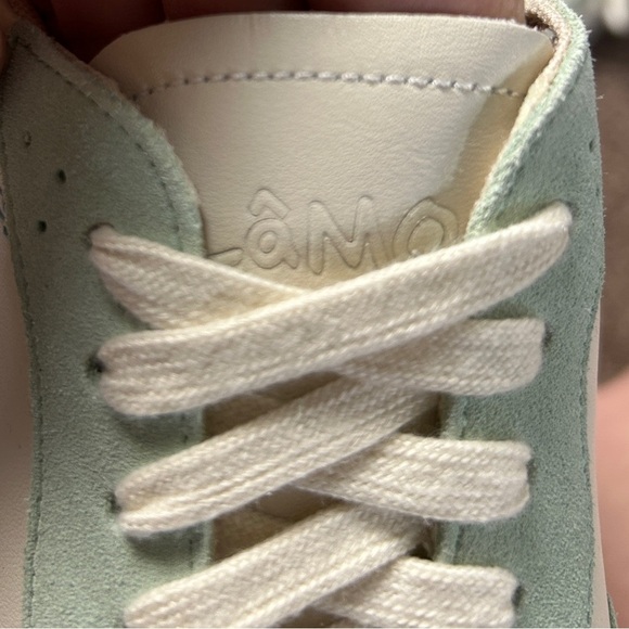 Lamo Green and Cream Slippers with Suede Accents - Picture 4 of 9